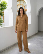 Ensemble Lin premium naturel — Chemise + Pantalon