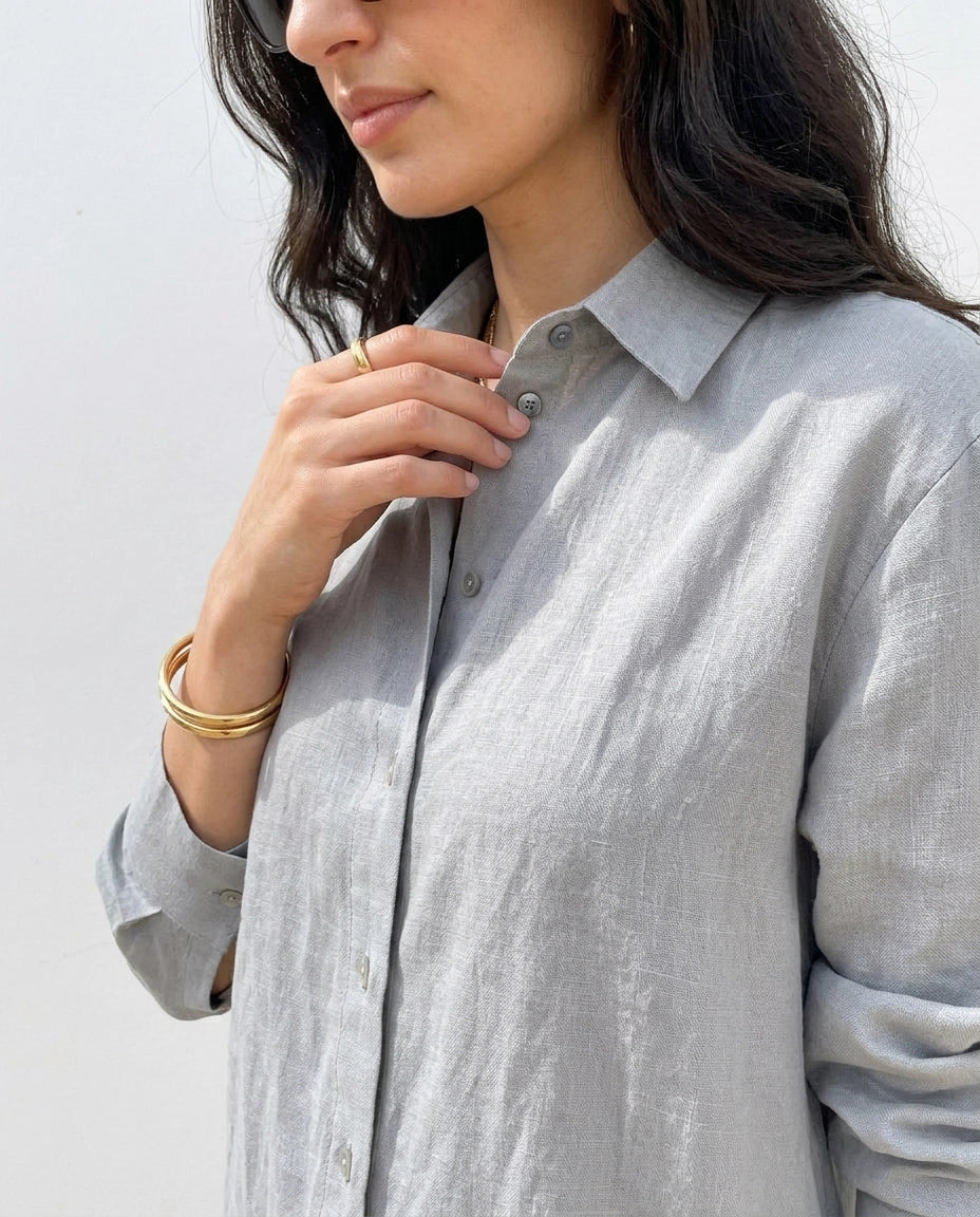 Ensemble Lin premium naturel — Chemise + Pantalon
