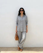 Ensemble Lin premium naturel — Chemise + Pantalon