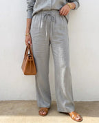 Ensemble Lin premium naturel — Chemise + Pantalon