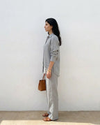 Ensemble Lin premium naturel — Chemise + Pantalon