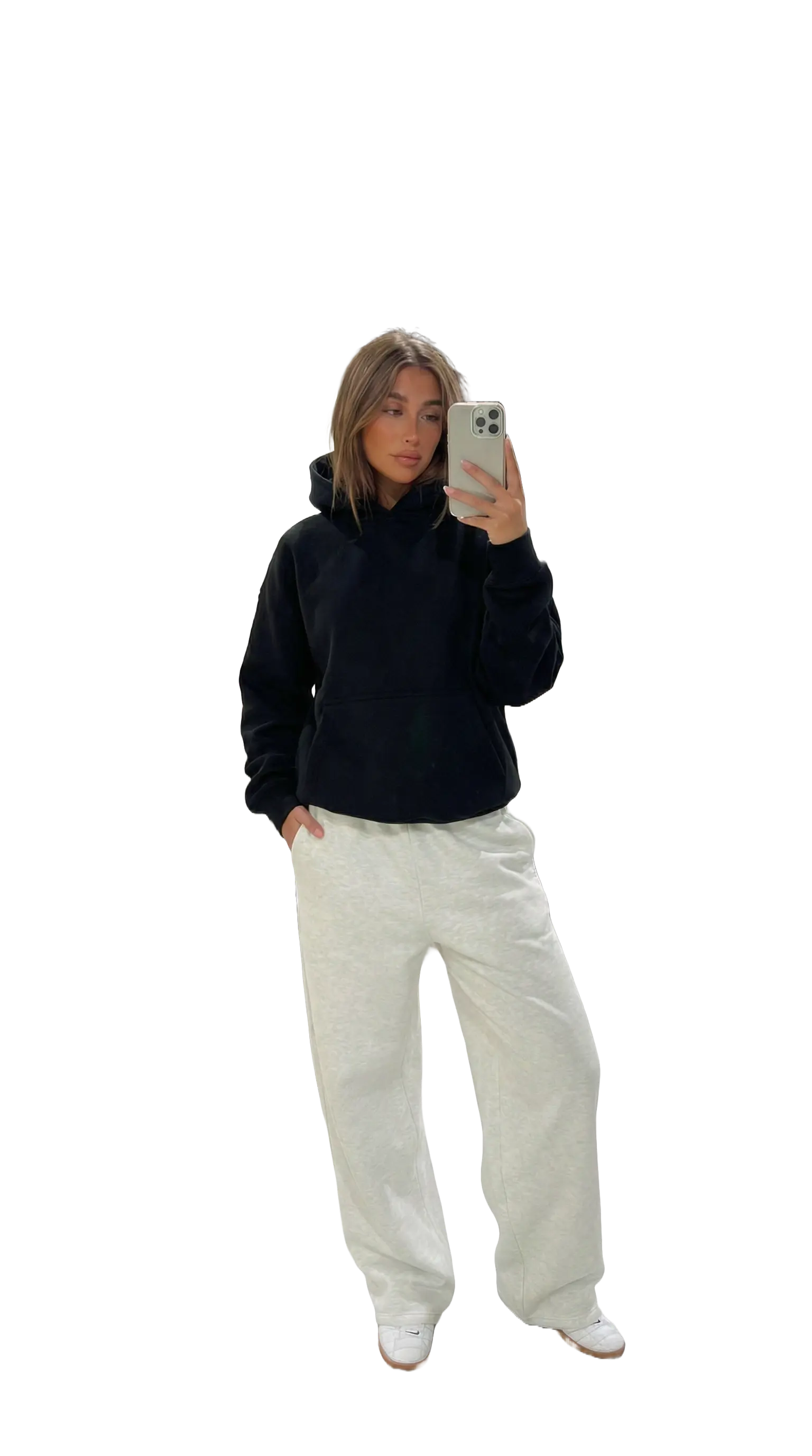 Oversized Black hoodie femme