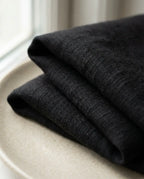 Ensemble Lin premium naturel — Noir Intense