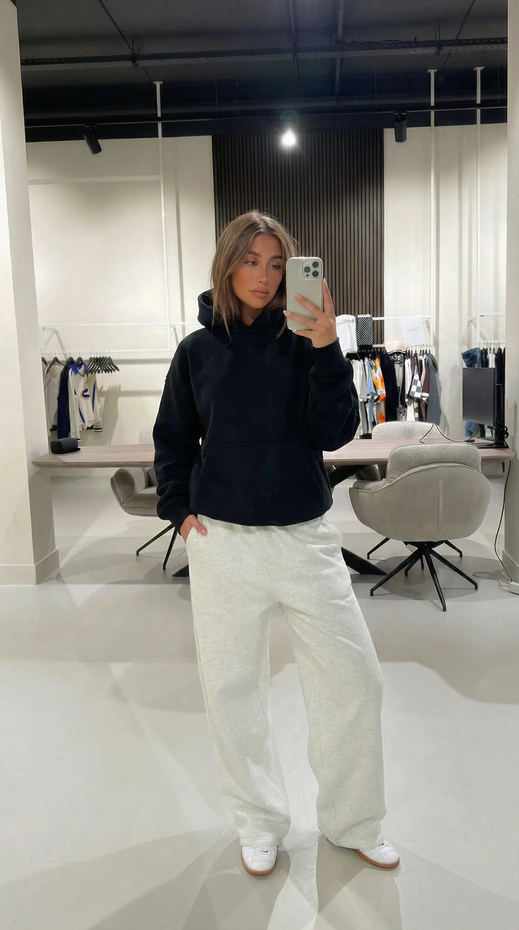 Oversized Black hoodie femme