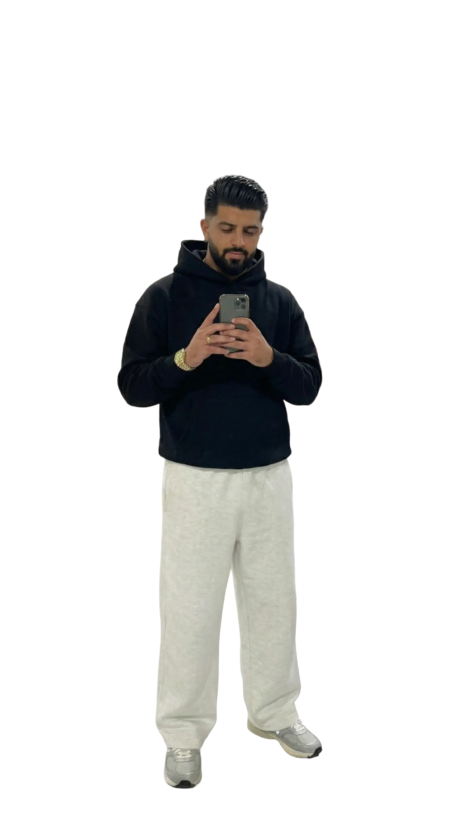 Oversized Black hoodie homme