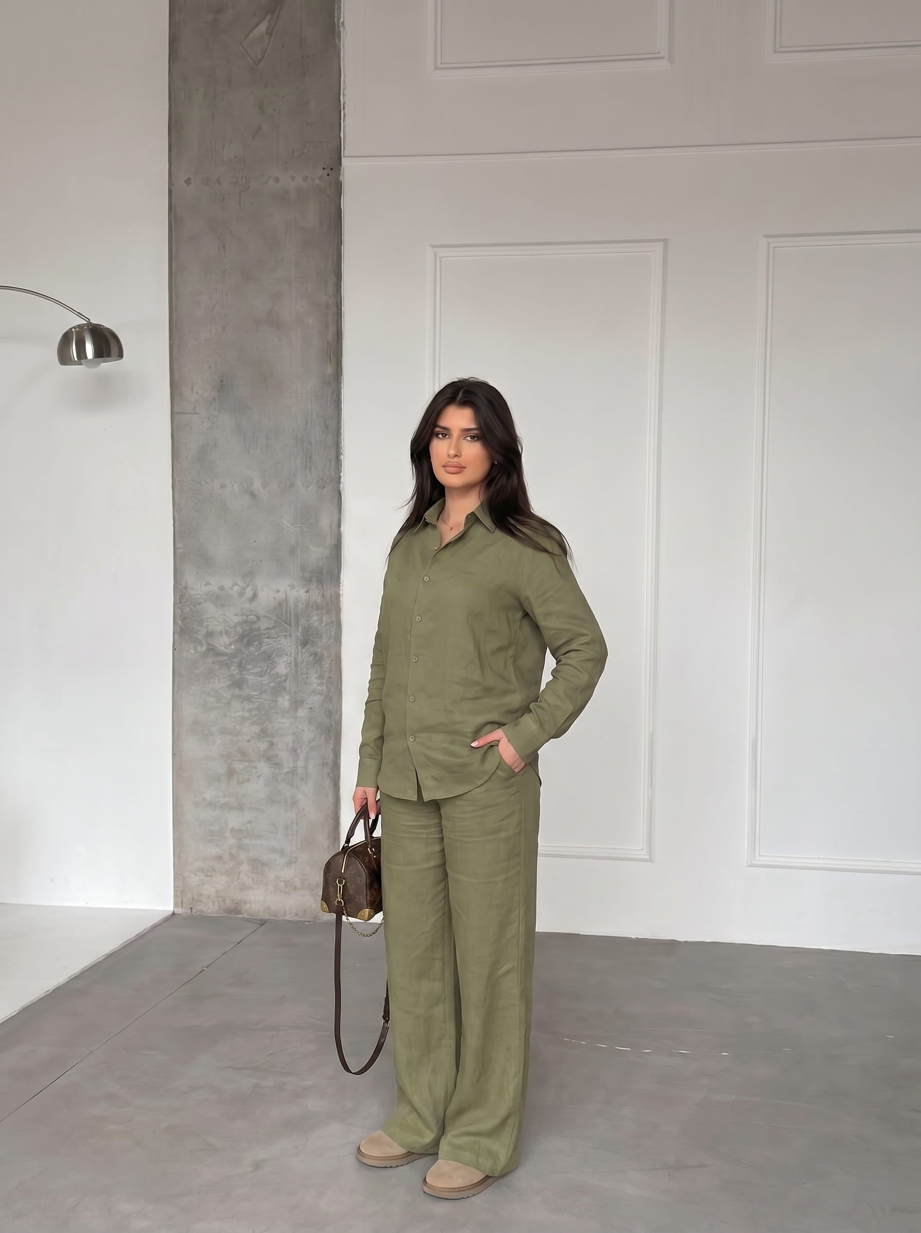 Linen Series 01 - Ensemble Verte Olive