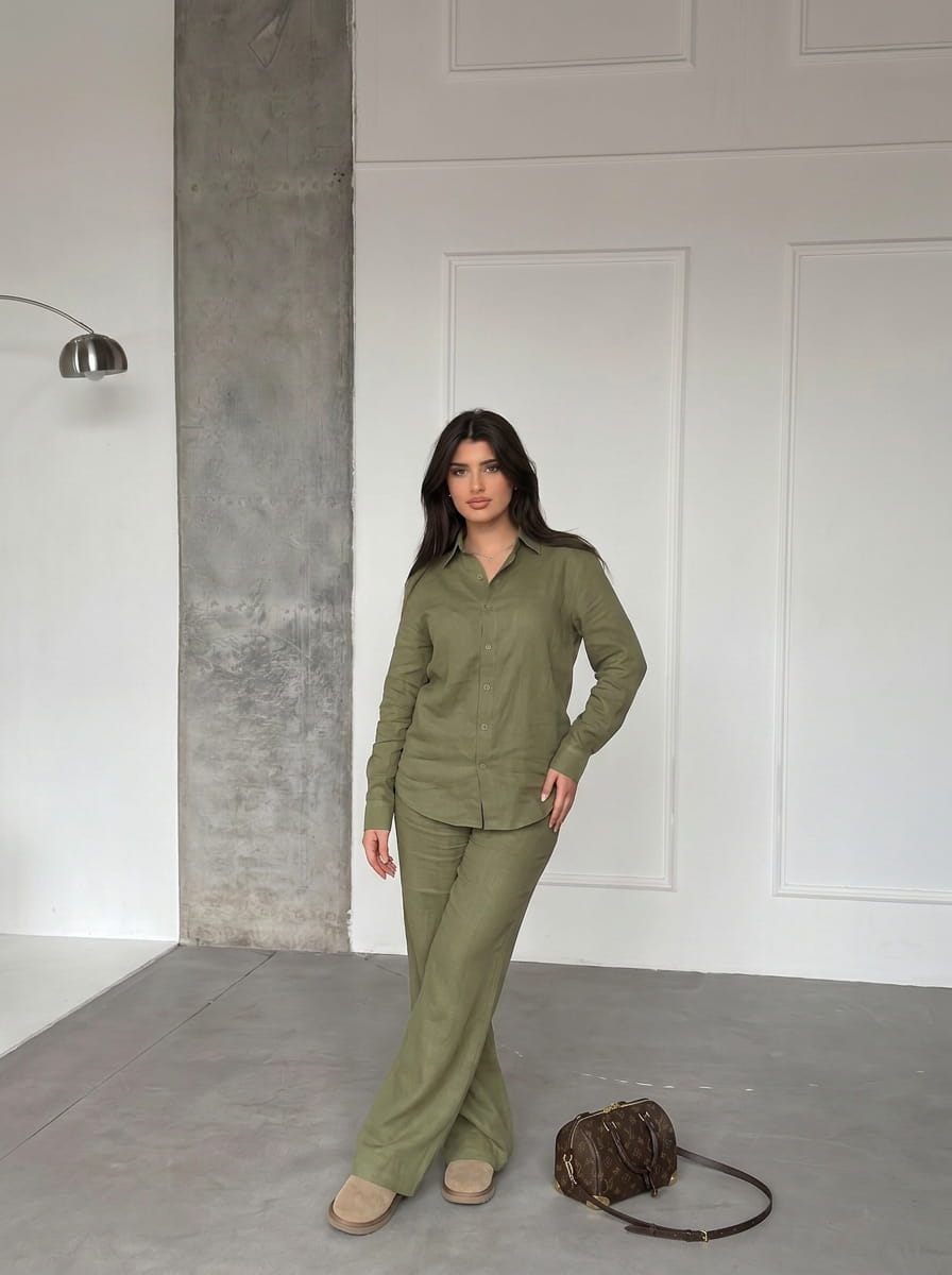 Linen Series 01 - Ensemble Verte Olive