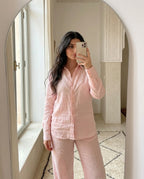 Ensemble Lin premium naturel — Chemise + Pantalon